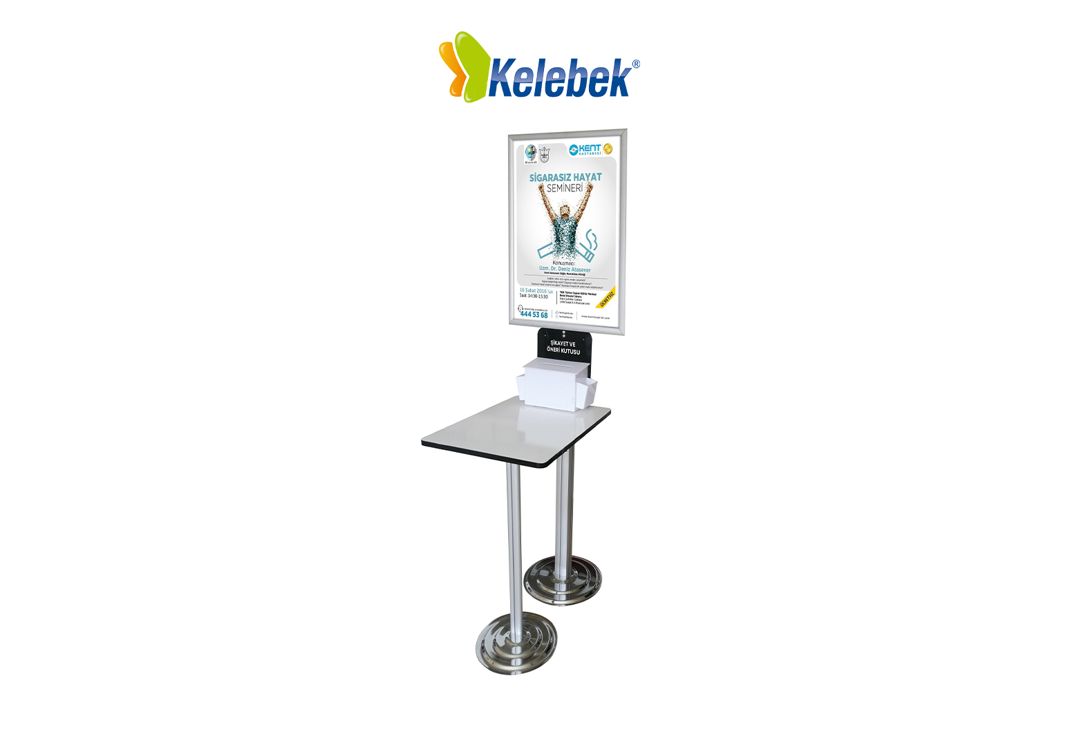 Ayaklı Şikayet Kutulu Çerçeveli Pano (MD0571)